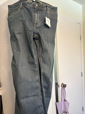CAbi Straight Leg Jeans in Medium Blue Wash